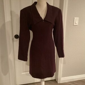 Sunny Names Dress, Size 12, Color Burgundy (Vintage)